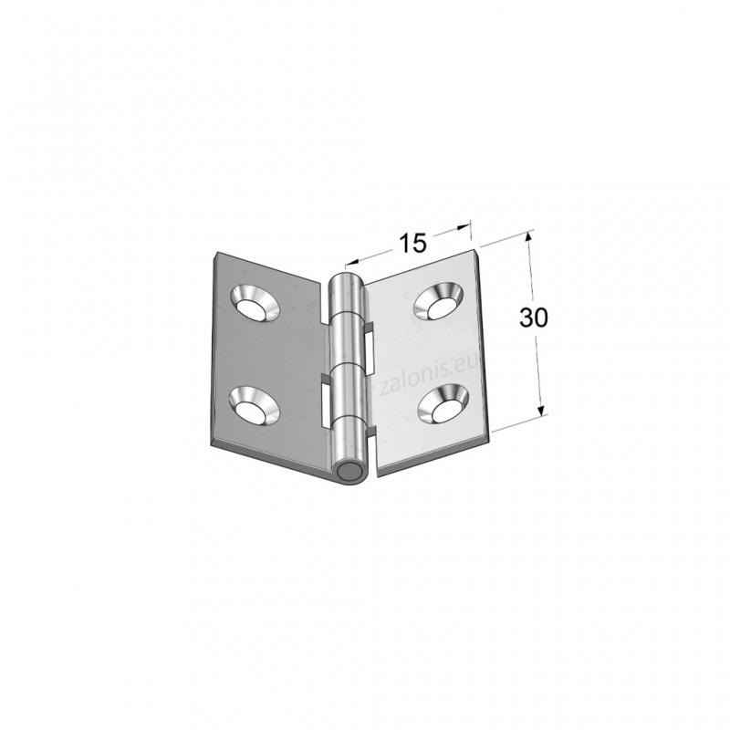 NICKEL PLATED BRASS FLAT HINGE 30x30 ITALY